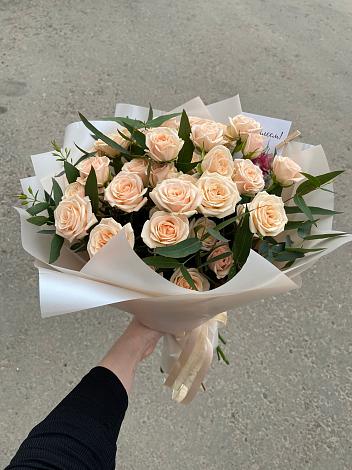 Букет Кремовые розы Латте в Аскарово